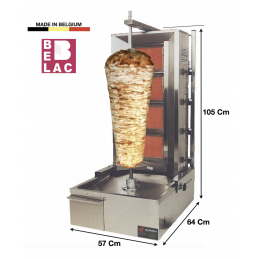 Machine à kebab 4 zones Gaz...